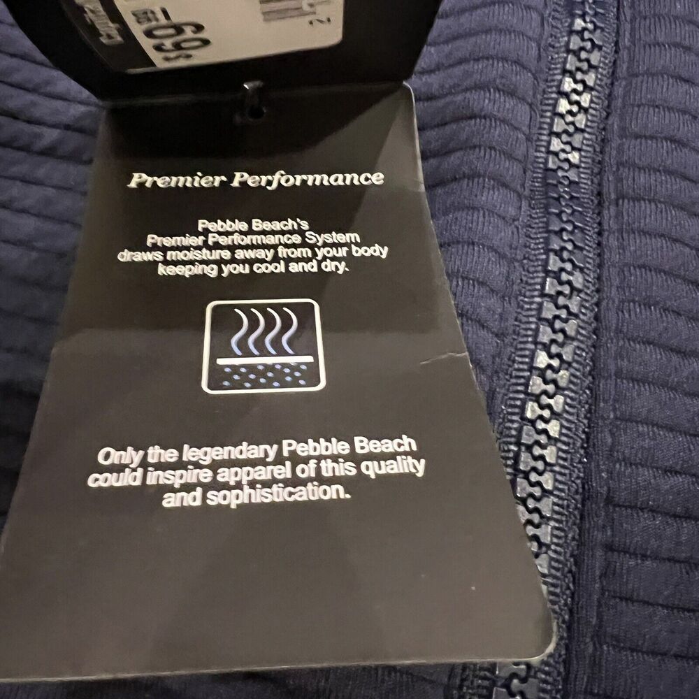 NWT Pebble Beach 1/4 Zip Golf Pullover Size XL Blue Men Breathable - Picture 6 of 14
